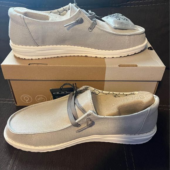 NIB Hey Dude Wendy sparkling pearl grey loafer shoes slip on womens sz 11 NEW - Picture 4 of 7